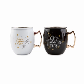 Oh What Fun Moscow Mule Mugs - Set Of 2