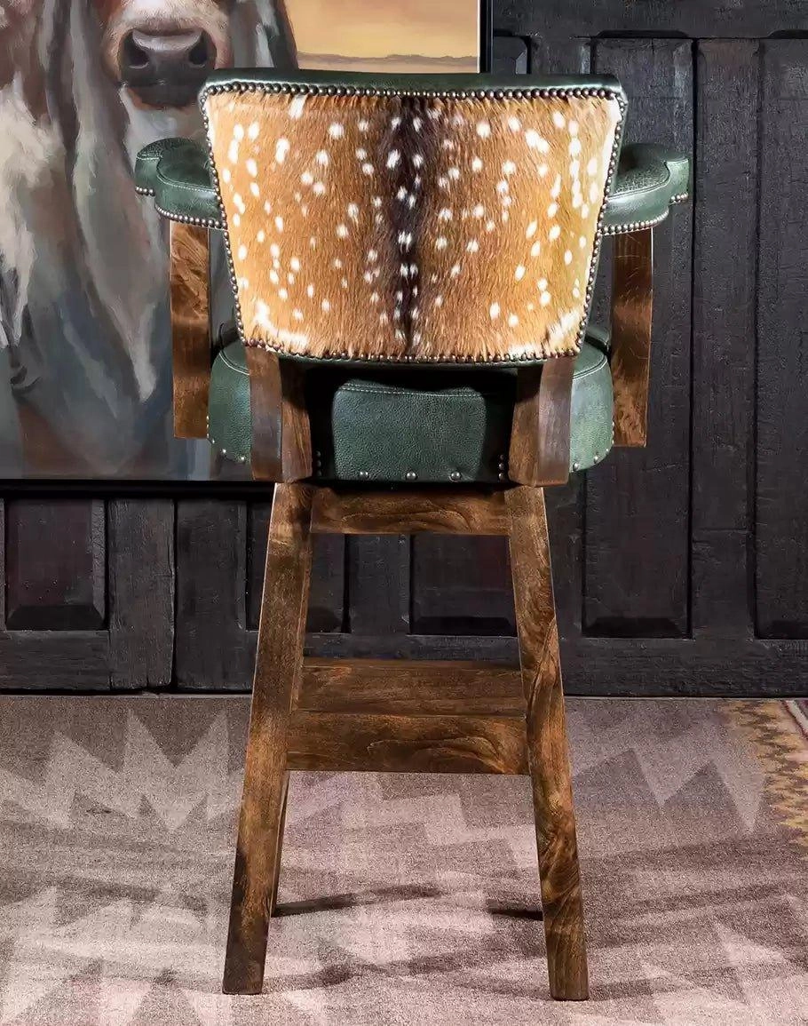 Olive & Axis Boot Stitch Swivel Stool