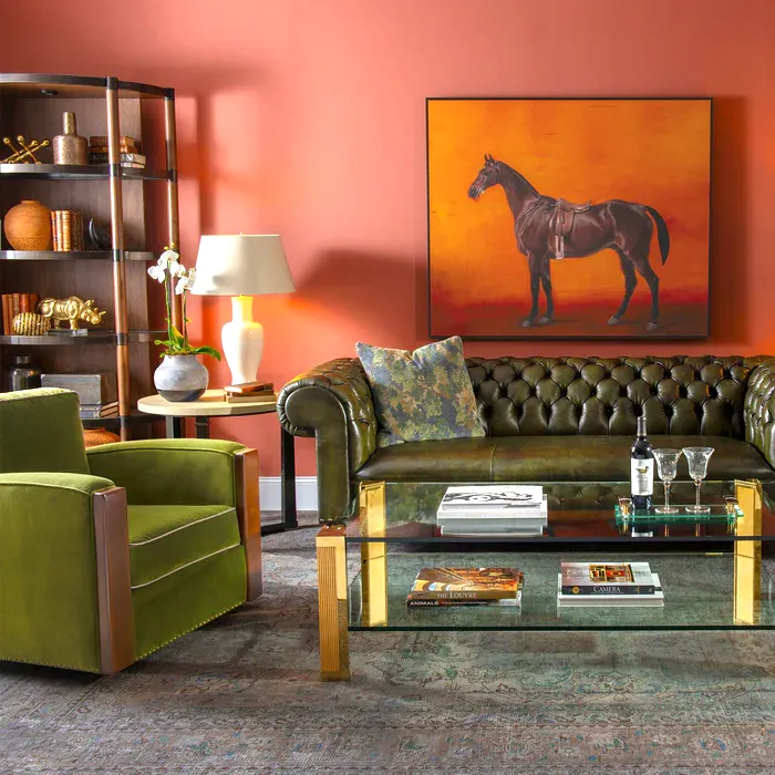 Olivia Chesterfield Leather Sofa