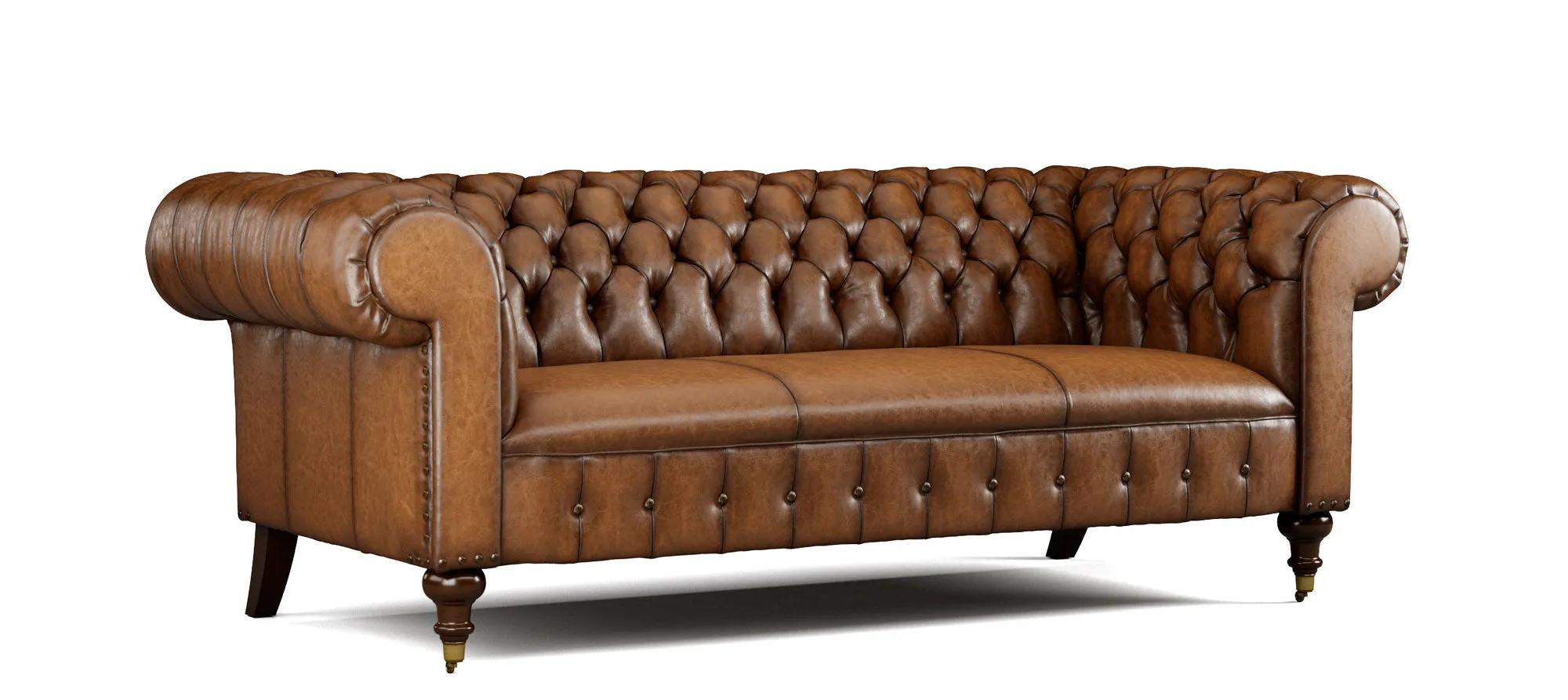 Olivia Chesterfield Leather Sofa