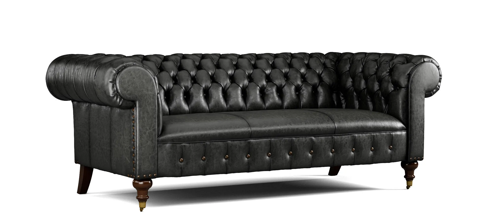 Olivia Chesterfield Leather Sofa