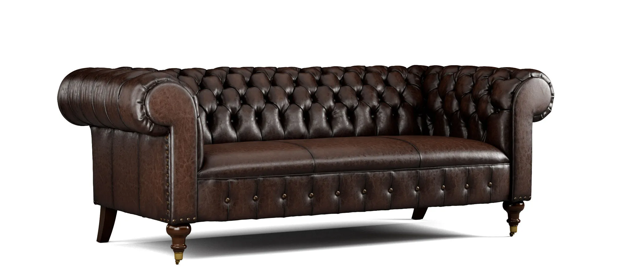 Olivia Chesterfield Leather Sofa