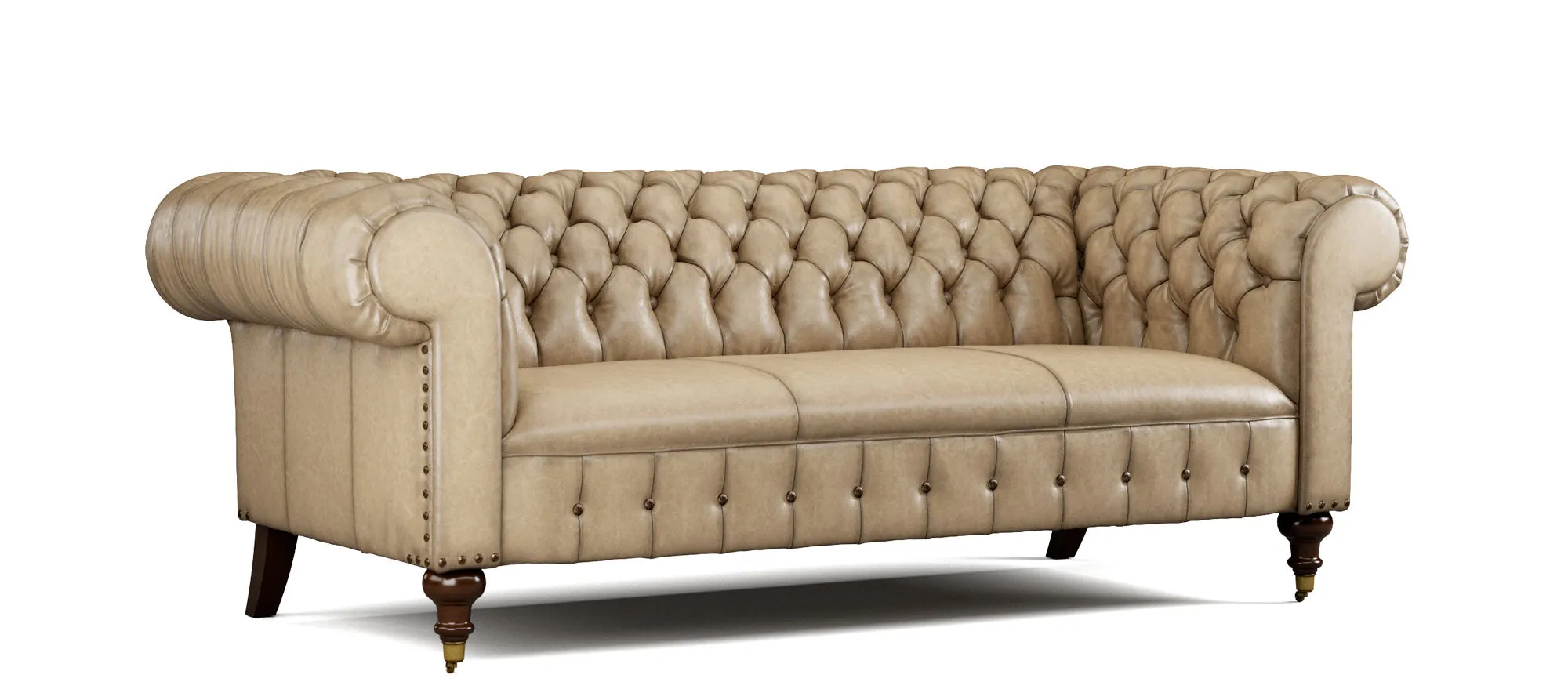 Olivia Chesterfield Leather Sofa