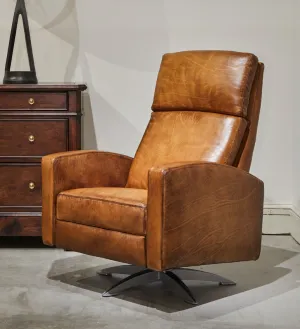 Olivia Leather Swivel Chair w/ Recline vanity mirror, wall mirror