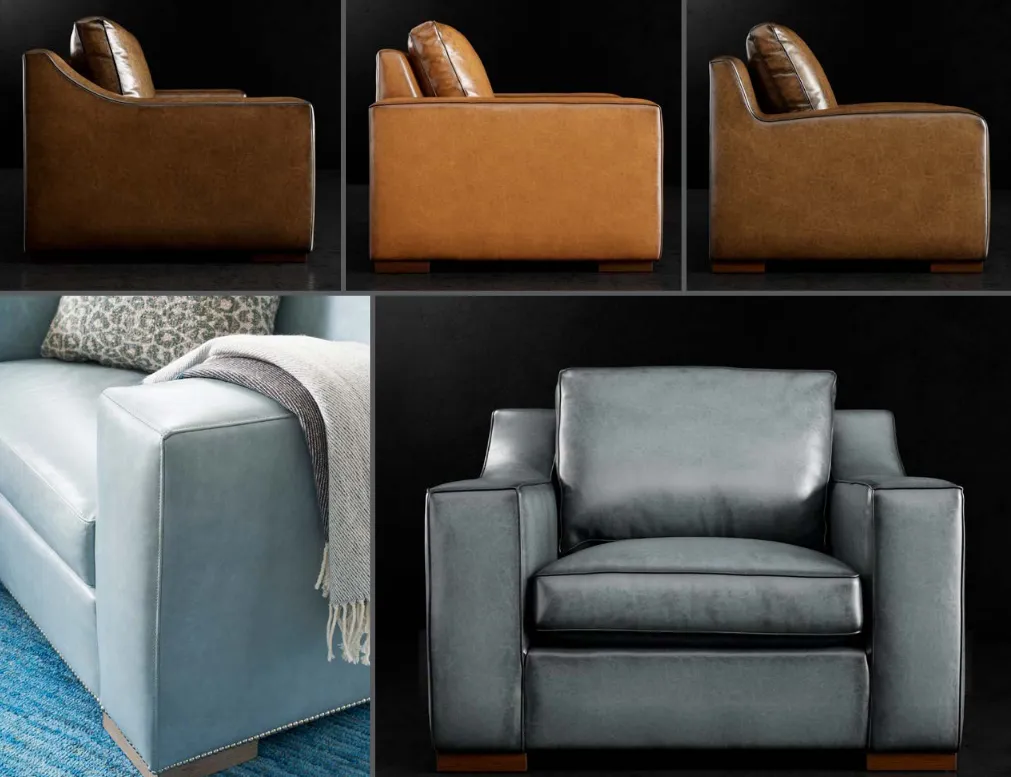 Olivia Pine Leather Swivel Recliner
