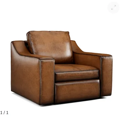 Olivia Pine Leather Swivel Recliner