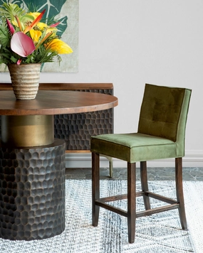 Olivia Suede Counter Chair glassware set, wine glass