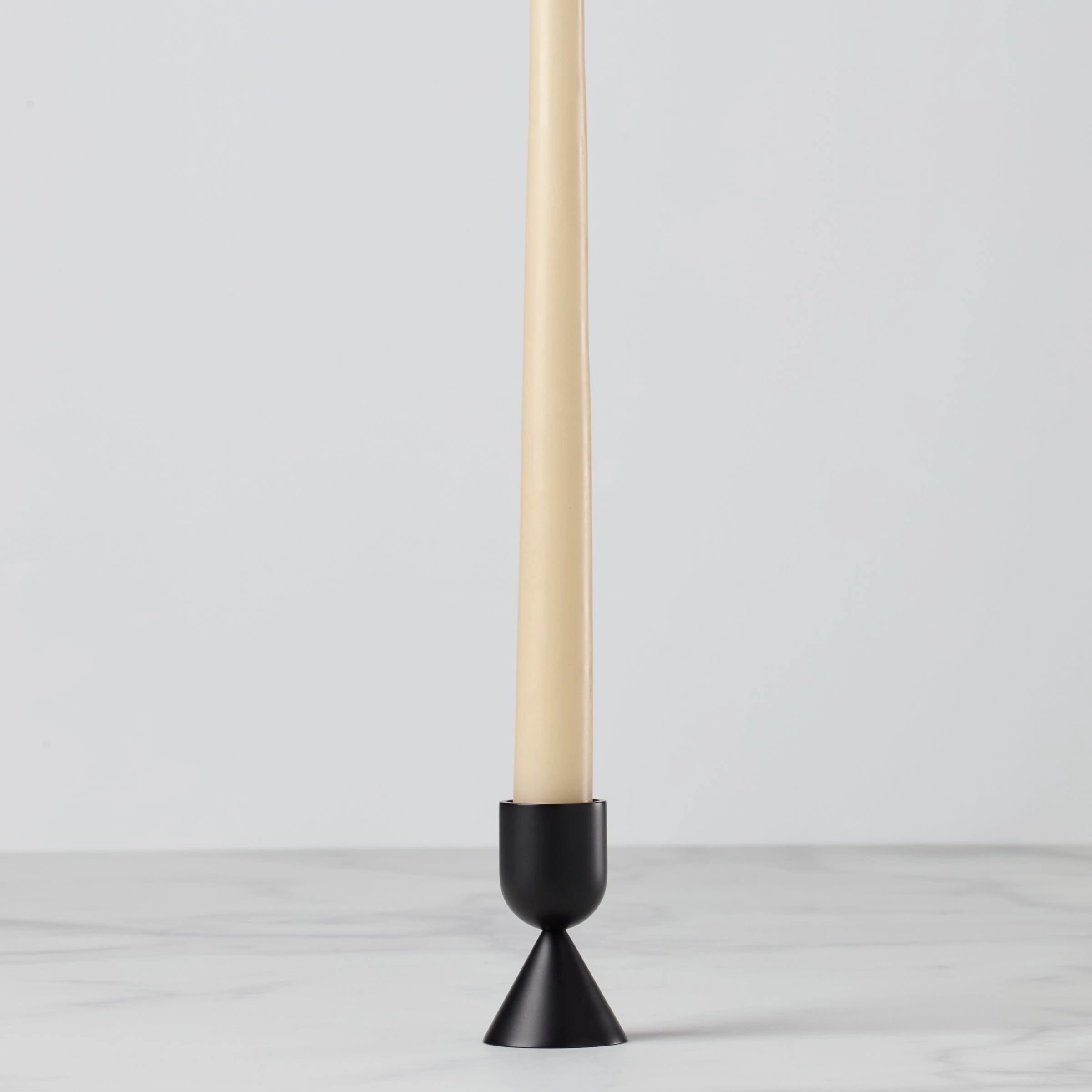 Onyx Brass Short Taper Candle Holder