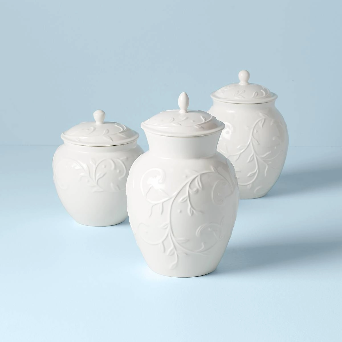 Opal Innocence Carved 3-Piece Canister Set