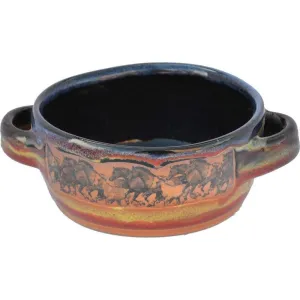 Open Range Horses French Onion Soup Bowl toilet seat cover, slow close seat