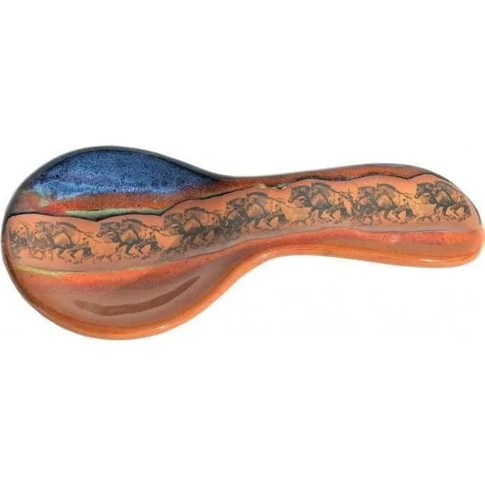 Open Range Horses Spoon Rest kitchen utensils, spatula set