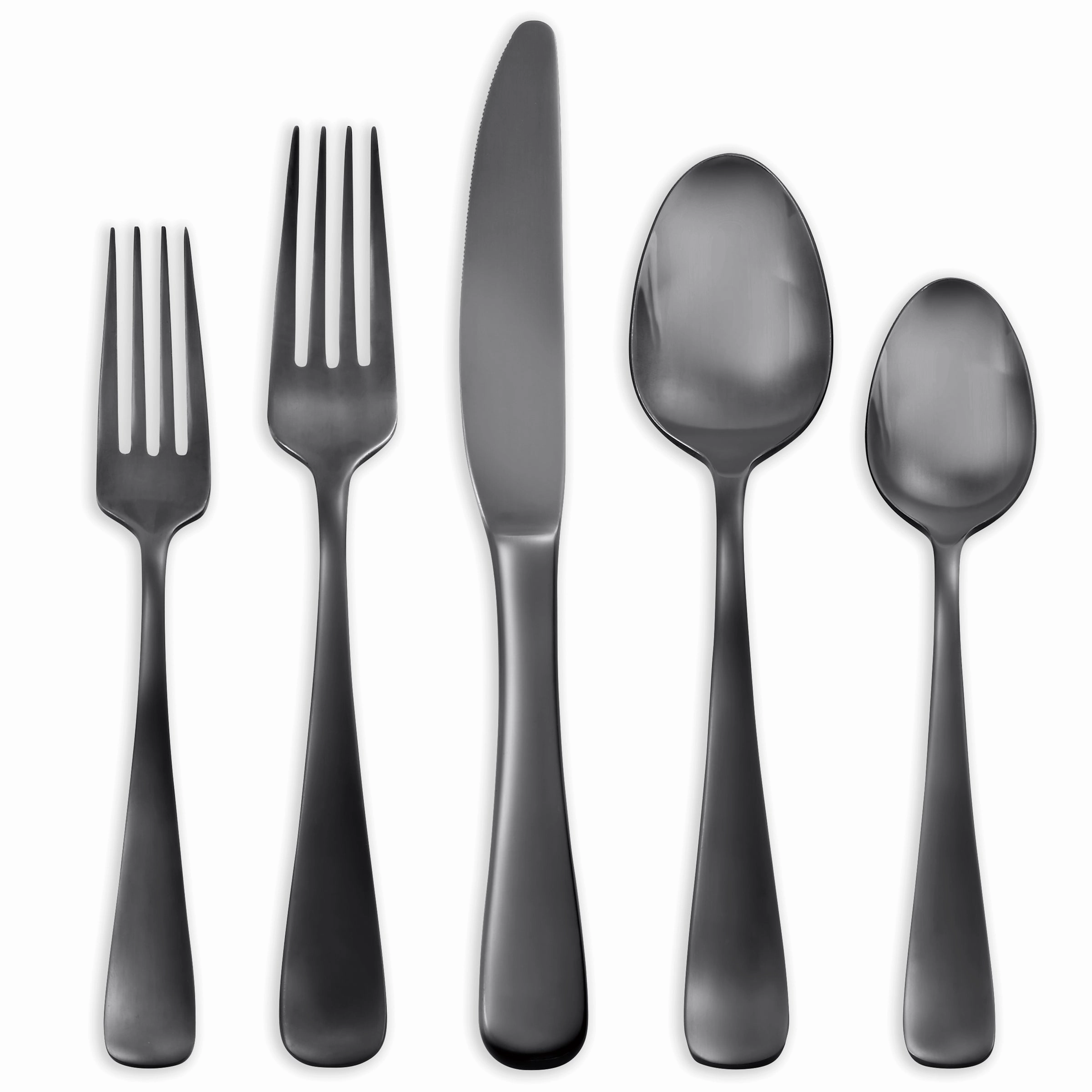 Opera Black Titanium 30 Piece Flatware Kit