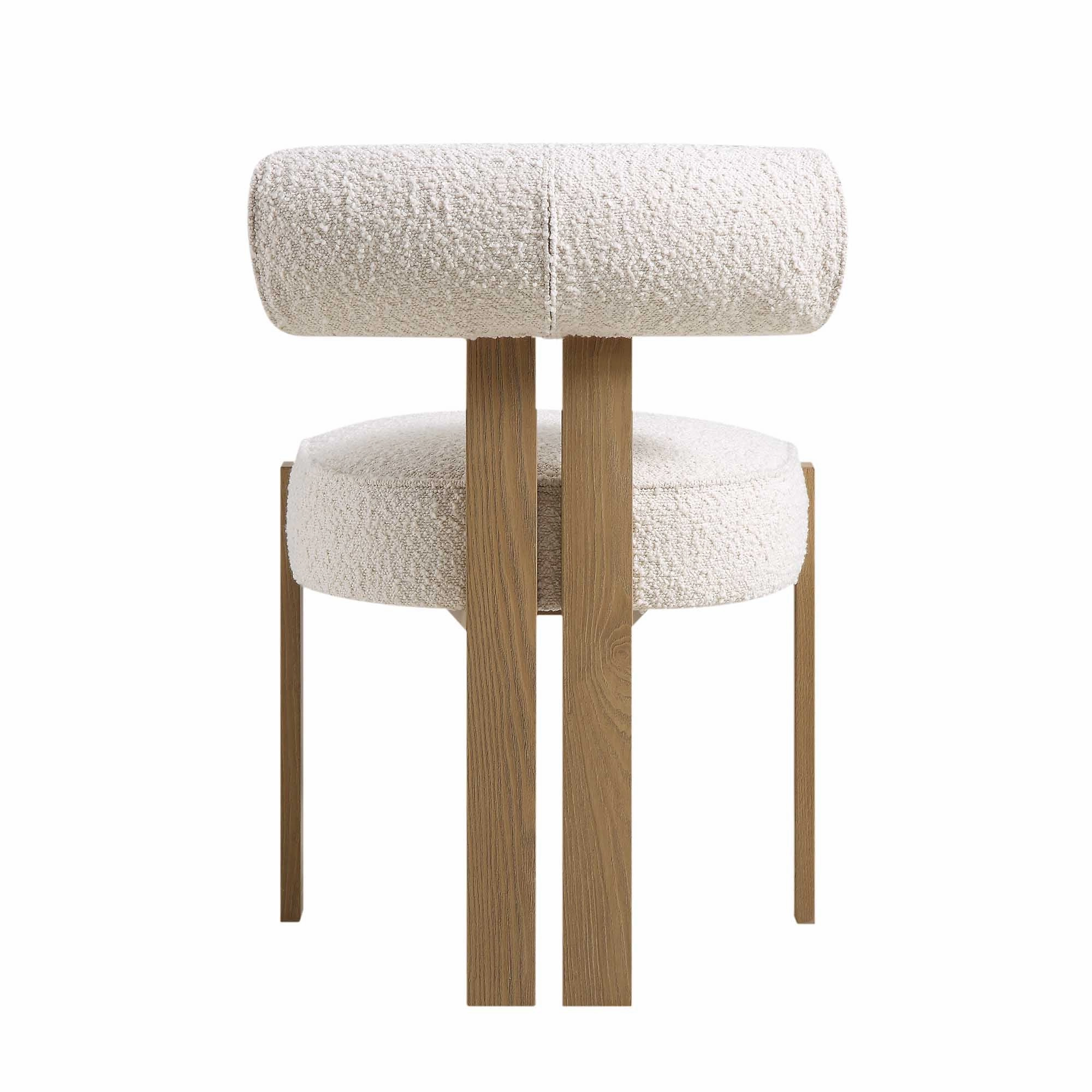 Ophelia Ecru Boucle Dining Chair