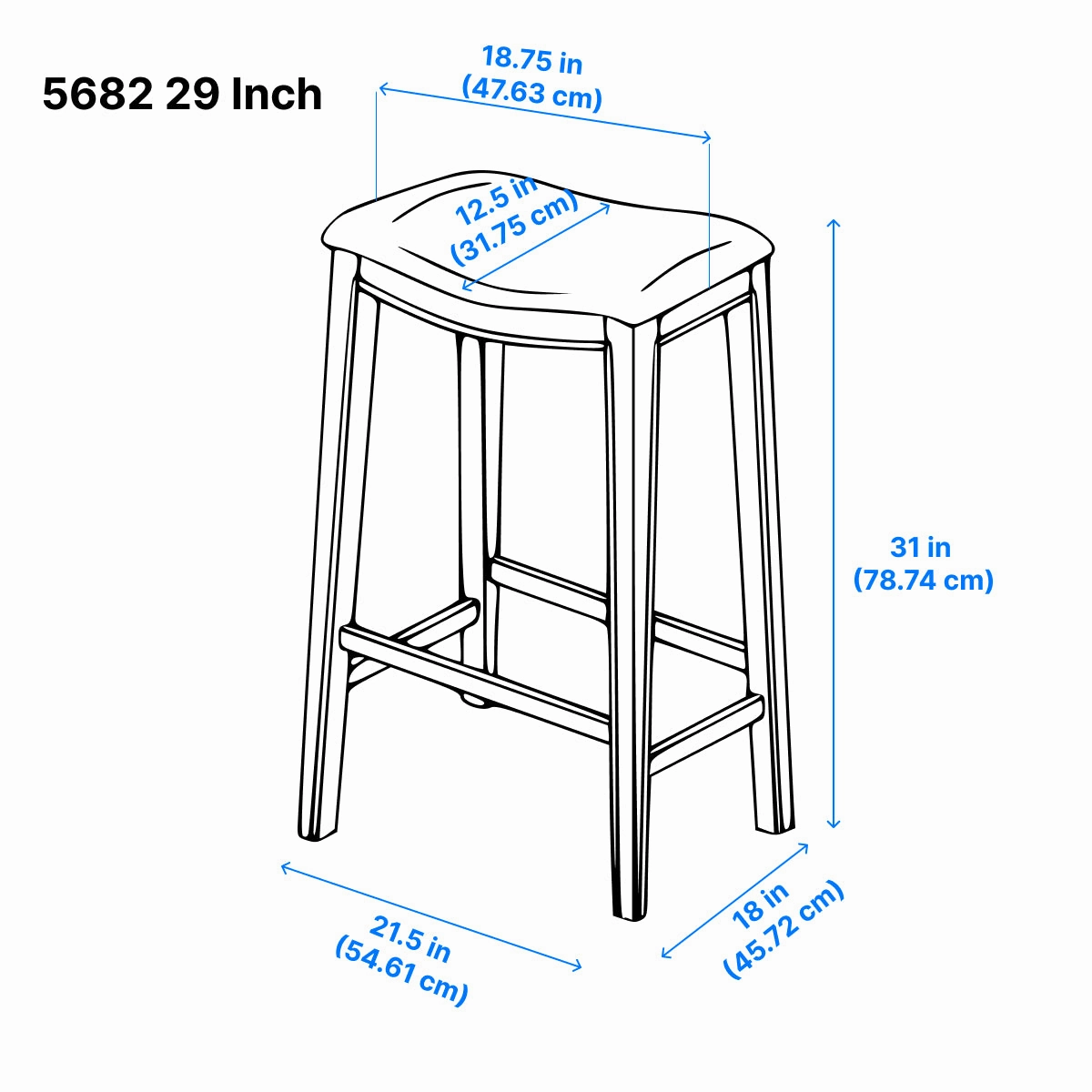 Ordway Bar Stool - Brown