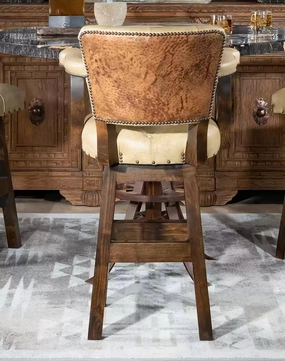 Ostrich Tufted Leather Bar Chair glassware set, wine glass