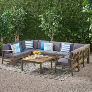 Outdoor 10 Piece Acacia Wood Sofa Sectional Set - NH233803 serving bowl, serving dish