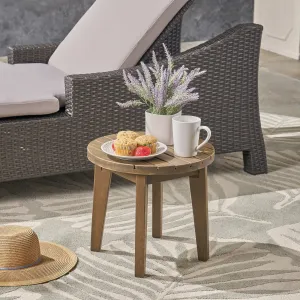 Outdoor 16-inch Acacia Wood Side Table - NH648503 coffee table, accent table