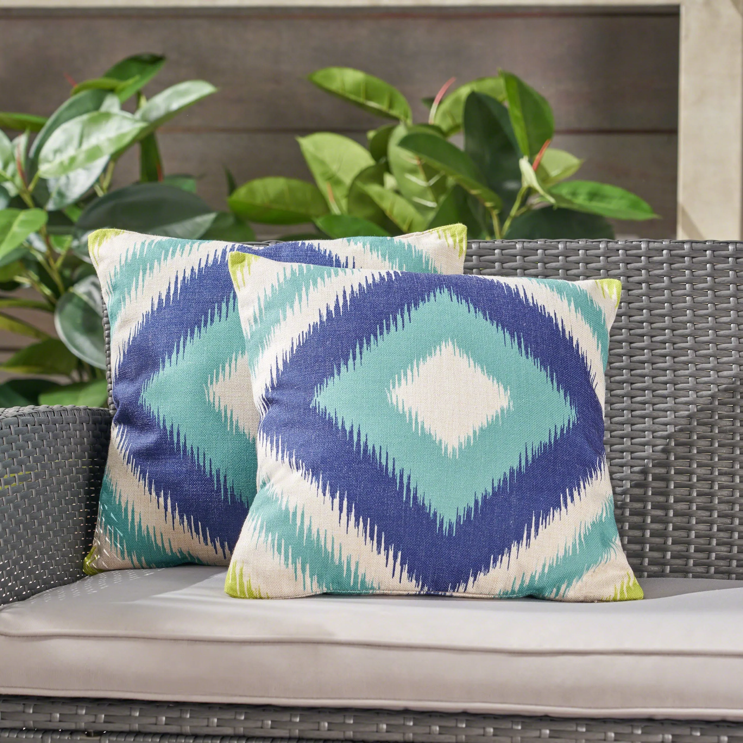 Outdoor 18-inch Water Resistant Square Pillows - NH615503 patio chairs, outdoor seating