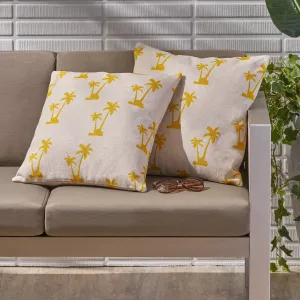 Outdoor 18-inch Water Resistant Square Pillows (Set of 2) - NH505503 patio chairs, outdoor seating