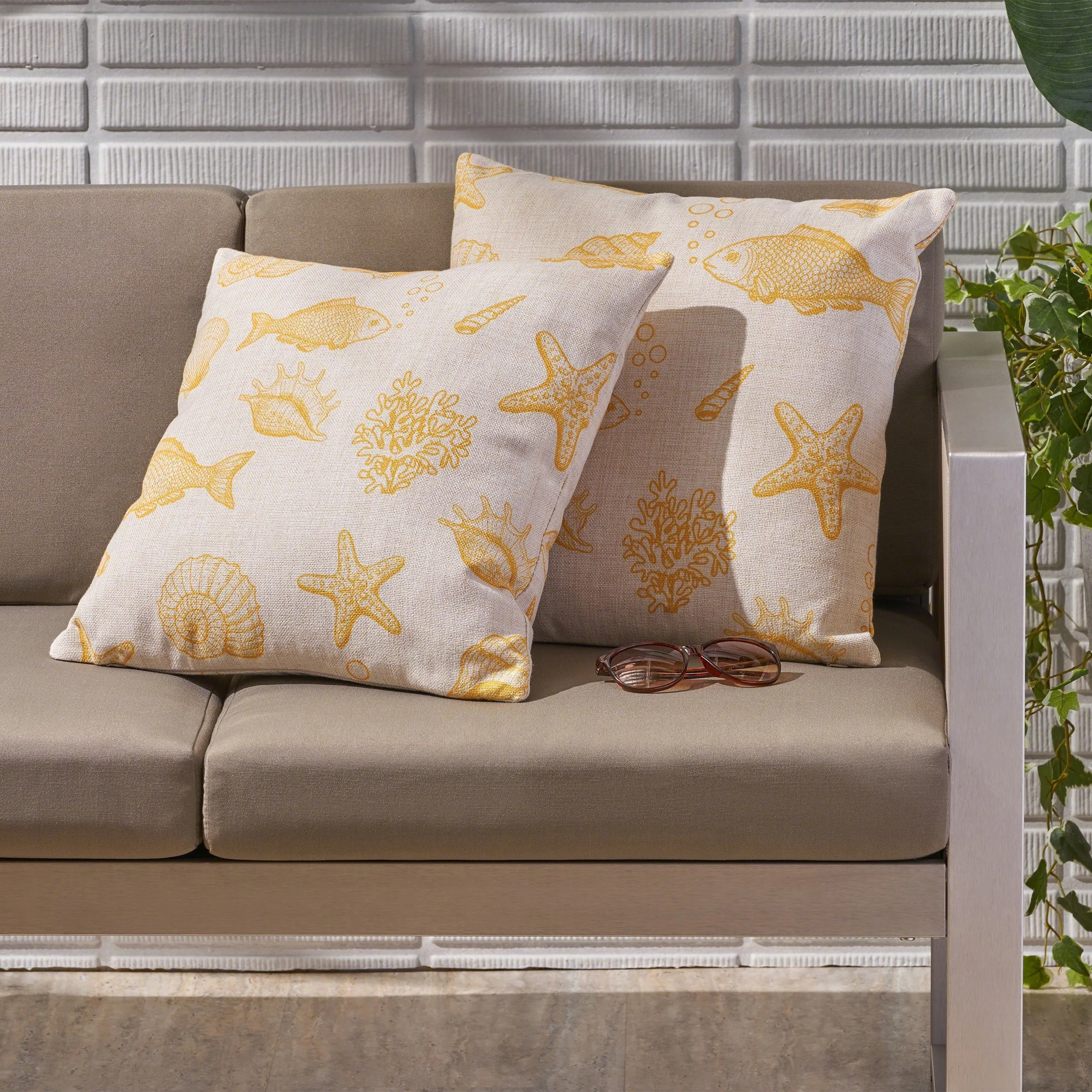 Outdoor 18" Water Resistant Square Pillows - NH805503 patio chairs, outdoor seating