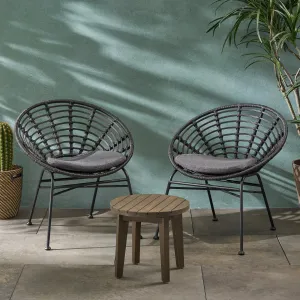 Outdoor 2 Seater Acacia Wood Chat Set - NH380013 patio chairs, outdoor seating