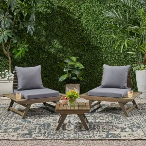 Outdoor 2 Seater Acacia Wood Club Chairs and Side Table Set - NH956903 clothes rack, garment rack