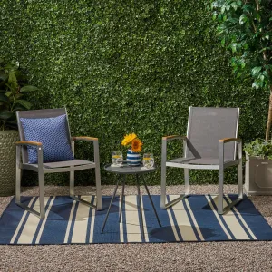 Outdoor 2 Seater Aluminum and Mesh Chat Set - NH655903 patio chairs, outdoor seating