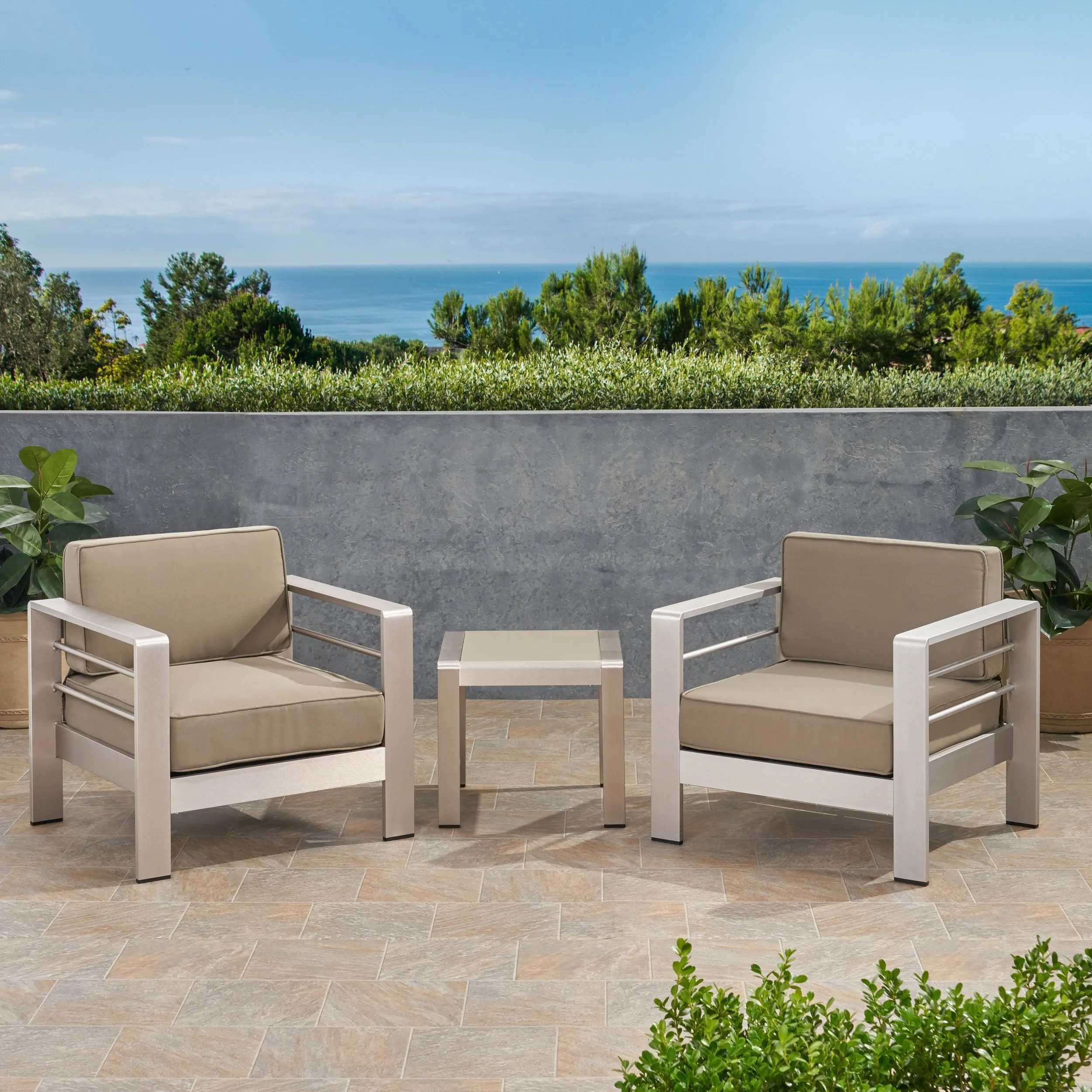 Outdoor 2 Seater  Club Chair and Table Set - NH375903 clothes rack, garment rack