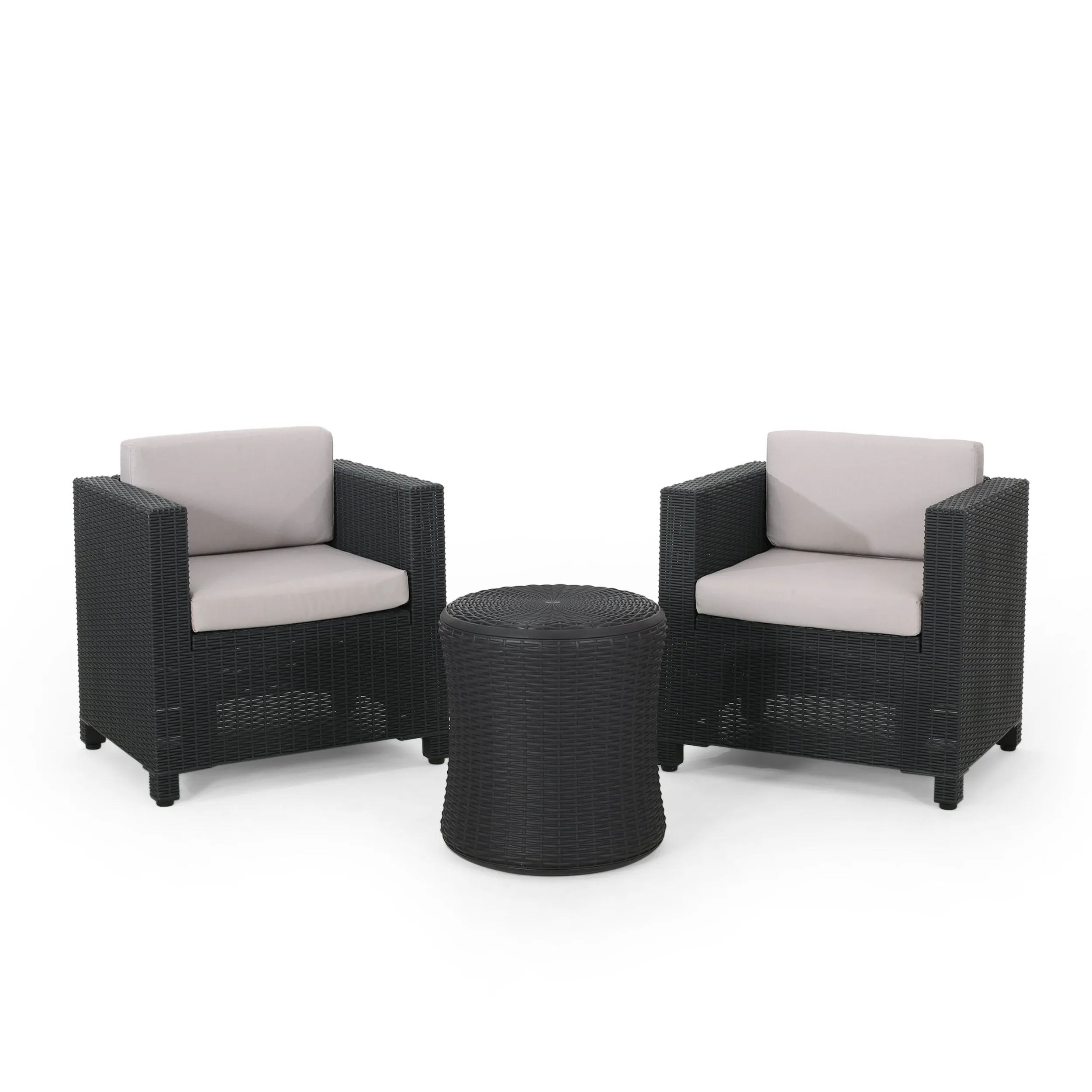 Outdoor 2 Seater Faux Wicker Chat Set with Cushions - NH399213 clothes rack, garment rack