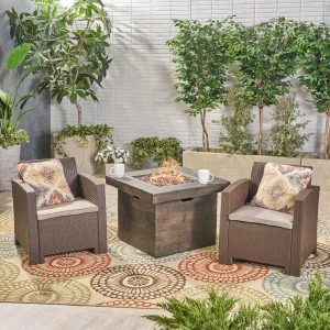 Outdoor 2-Seater Wicker Print Club Chair Chat Set with Fire Pit - NH413603 clothes rack, garment rack