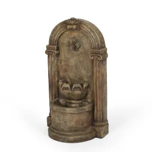 Outdoor 2-Tier Single Spout Fountain, Light Brown - NH357413 patio chairs, outdoor seating