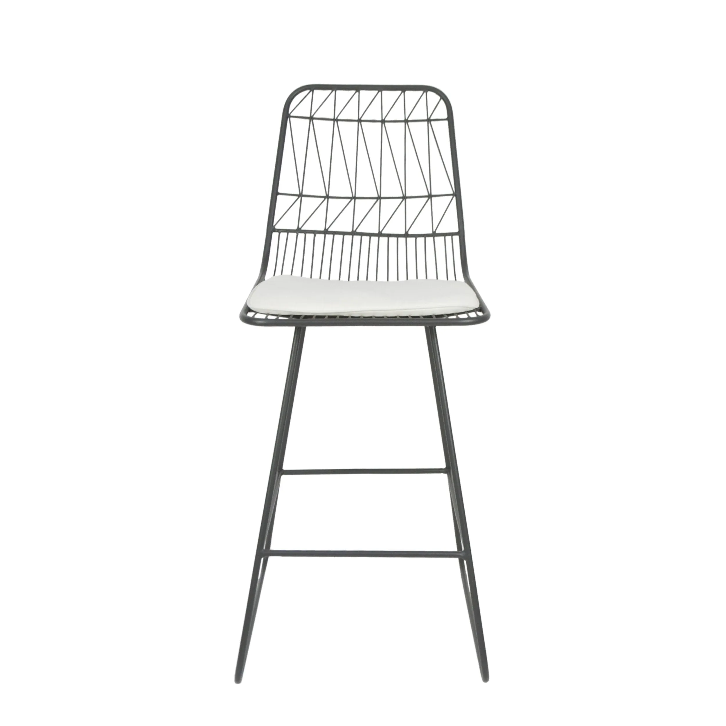 Outdoor 26" Seats Iron Counter Stools with Cushions (Set of 4) - NH806703