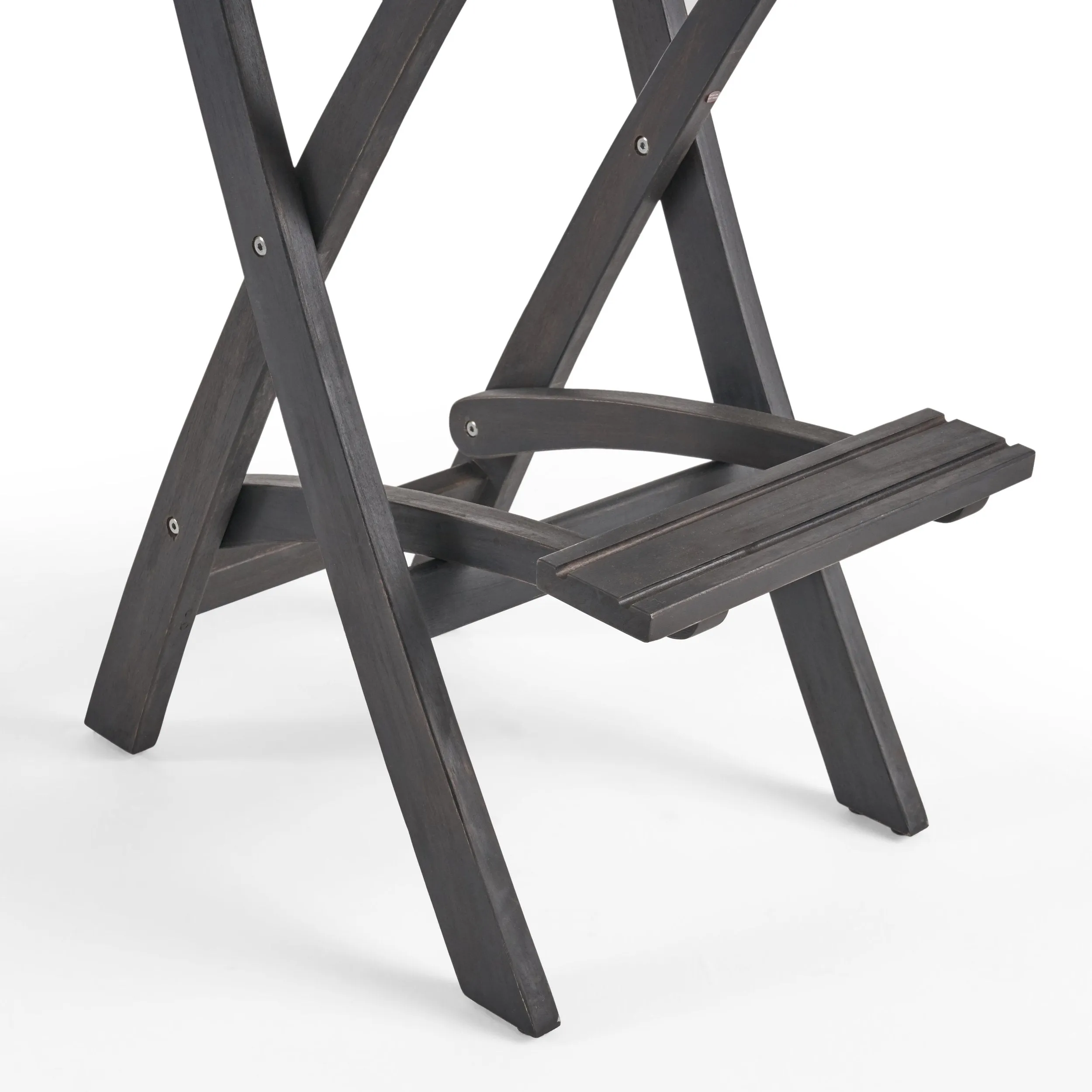 Outdoor 26" Square 5 Piece Wood and Wicker Bar Height Set - NH053903