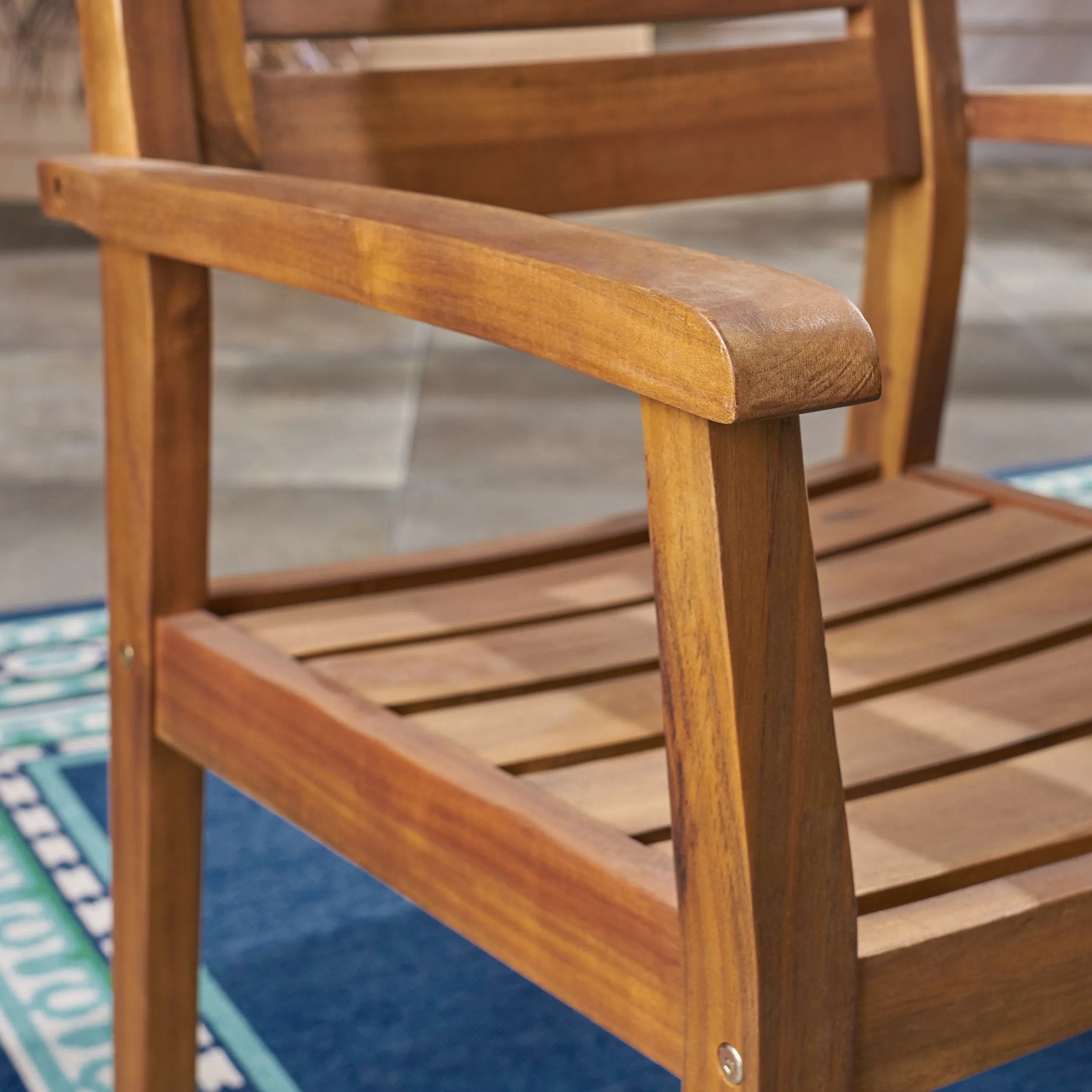 Outdoor 3 Piece Acacia Wood Bistro Set - NH920503