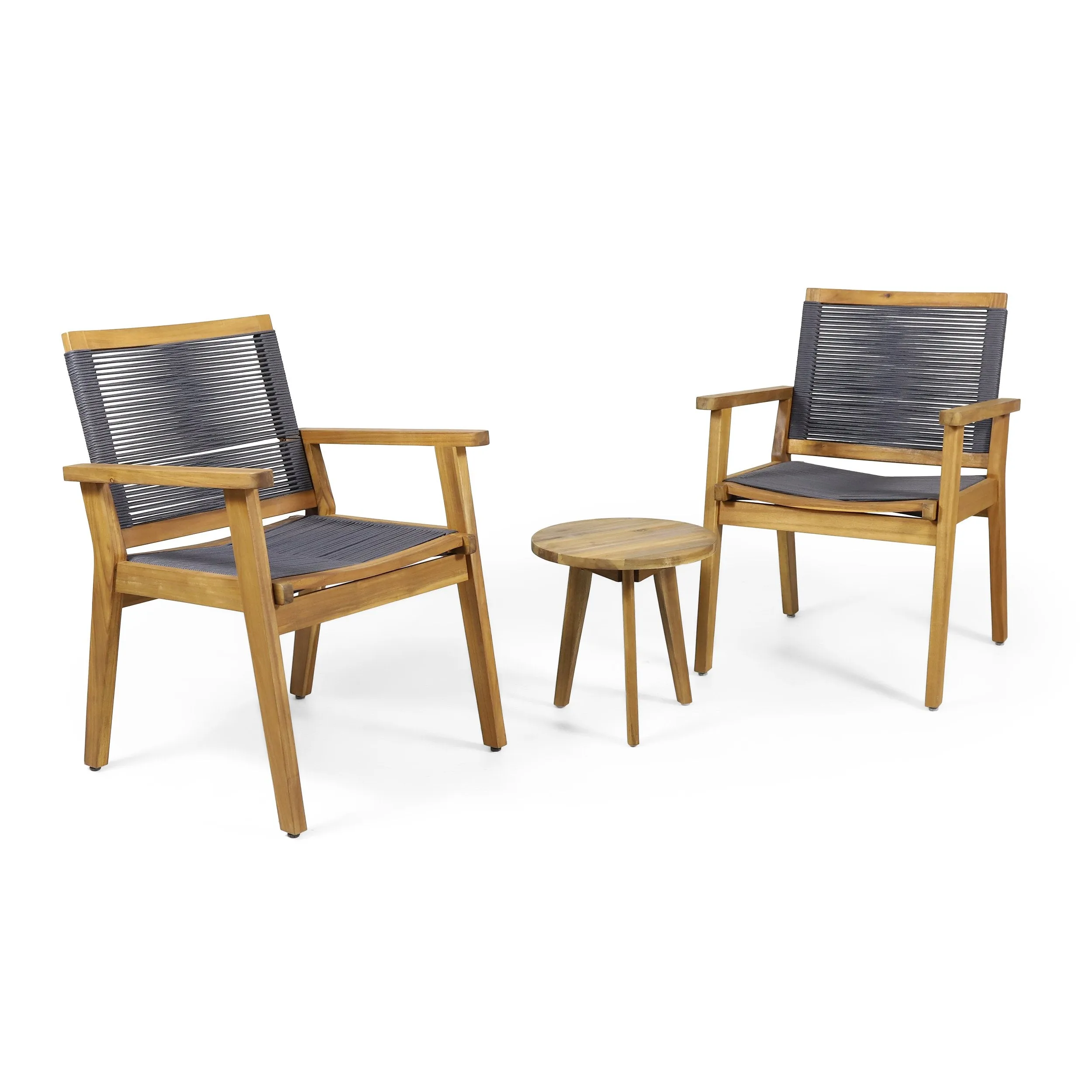 Outdoor 3 Piece Acacia Wood Chat Set - NH496313 patio chairs, outdoor seating