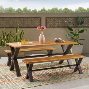 Outdoor 3-piece Acacia Wood Dining Set - NH431692 patio chairs, outdoor seating