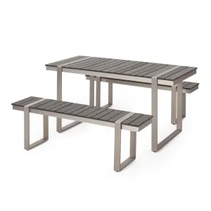 Outdoor 3 Piece Aluminum Picnic Set - NH127313 patio chairs, outdoor seating