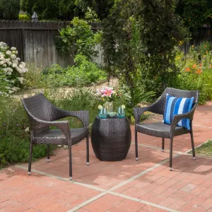 Outdoor 3 Piece Multi-brown Wicker Chat Set - NH111103 clothes rack, garment rack