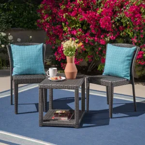 Outdoor 3 Piece Wicker Chat Set, Grey - NH615403 clothes rack, garment rack
