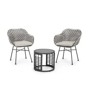 Outdoor 3 Piece Wicker Chat Set - NH107313 clothes rack, garment rack