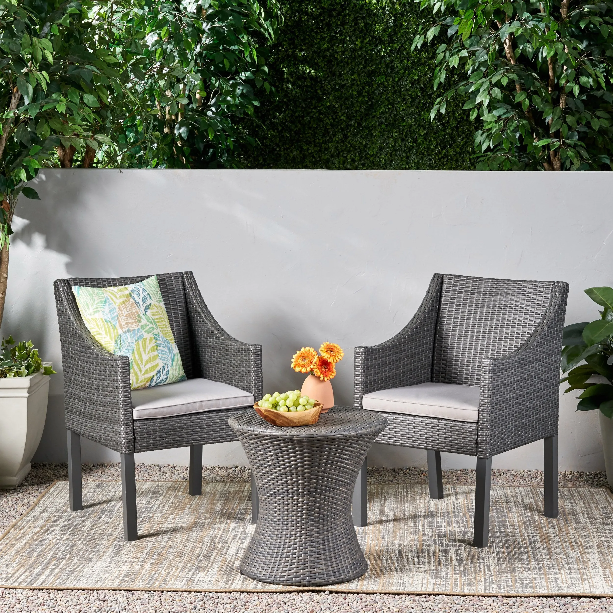Outdoor 3 Piece Wicker Chat Set - NH747403 clothes rack, garment rack