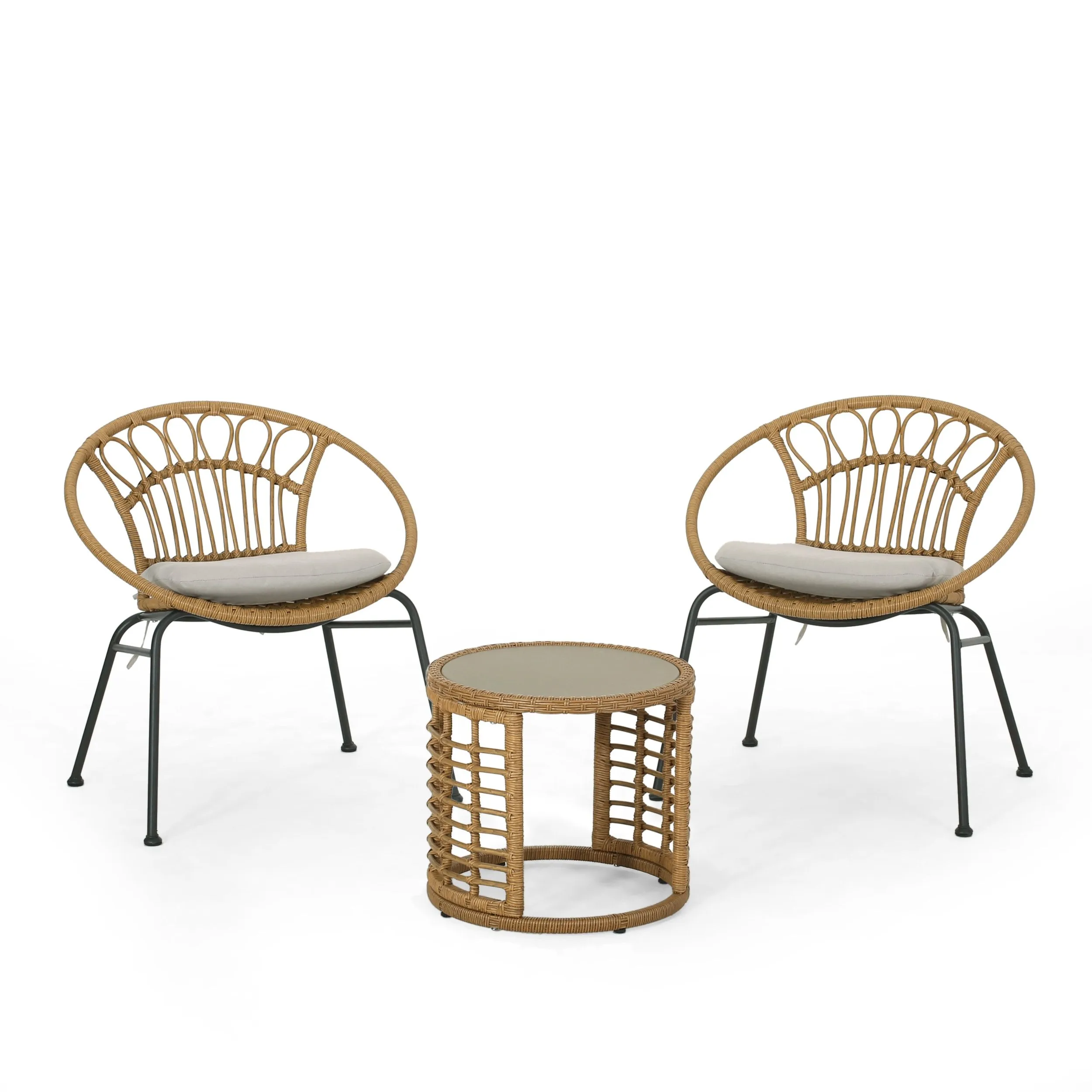 Outdoor 3 Piece Wicker Chat Set - NH896313 clothes rack, garment rack