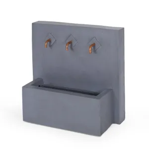 Outdoor 3 Spout Fountain, Light Gray - NH747413 patio chairs, outdoor seating