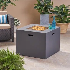 Outdoor 31-inch Square Light Weight Concrete Gas Burning Fire Pit - NH970503 floor chair, tatami chair