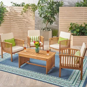 Outdoor 4-Seater Acacia Wood Club Chairs with Coffee Table - NH180603 clothes rack, garment rack