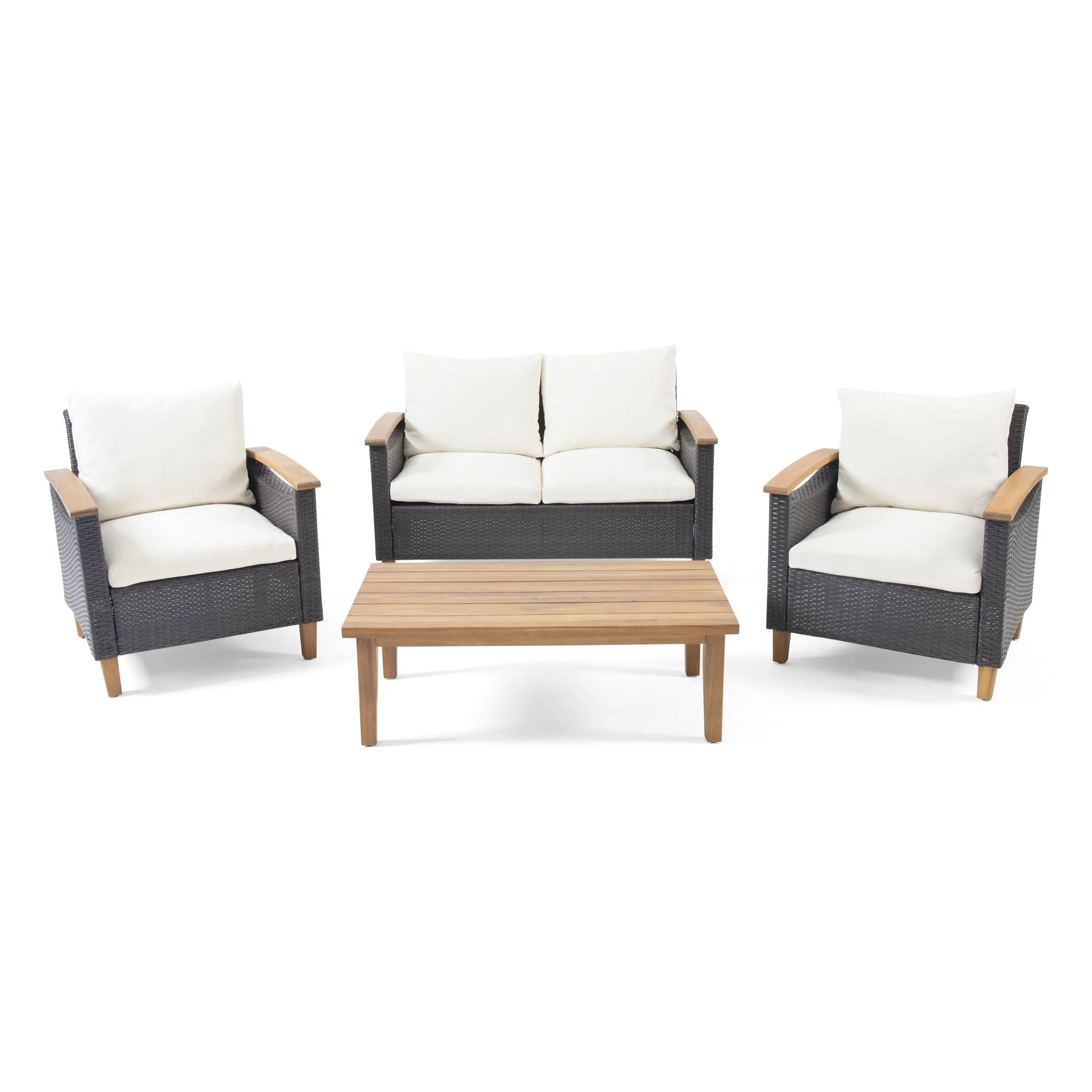 Outdoor 4 Seater Chat Set with Coffee Table - NH016213 patio chairs, outdoor seating