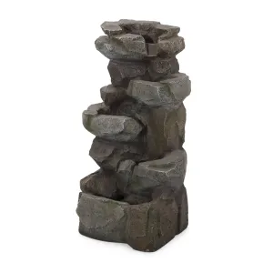 Outdoor 4 Tier Rock Fountain - NH821413 patio chairs, outdoor seating