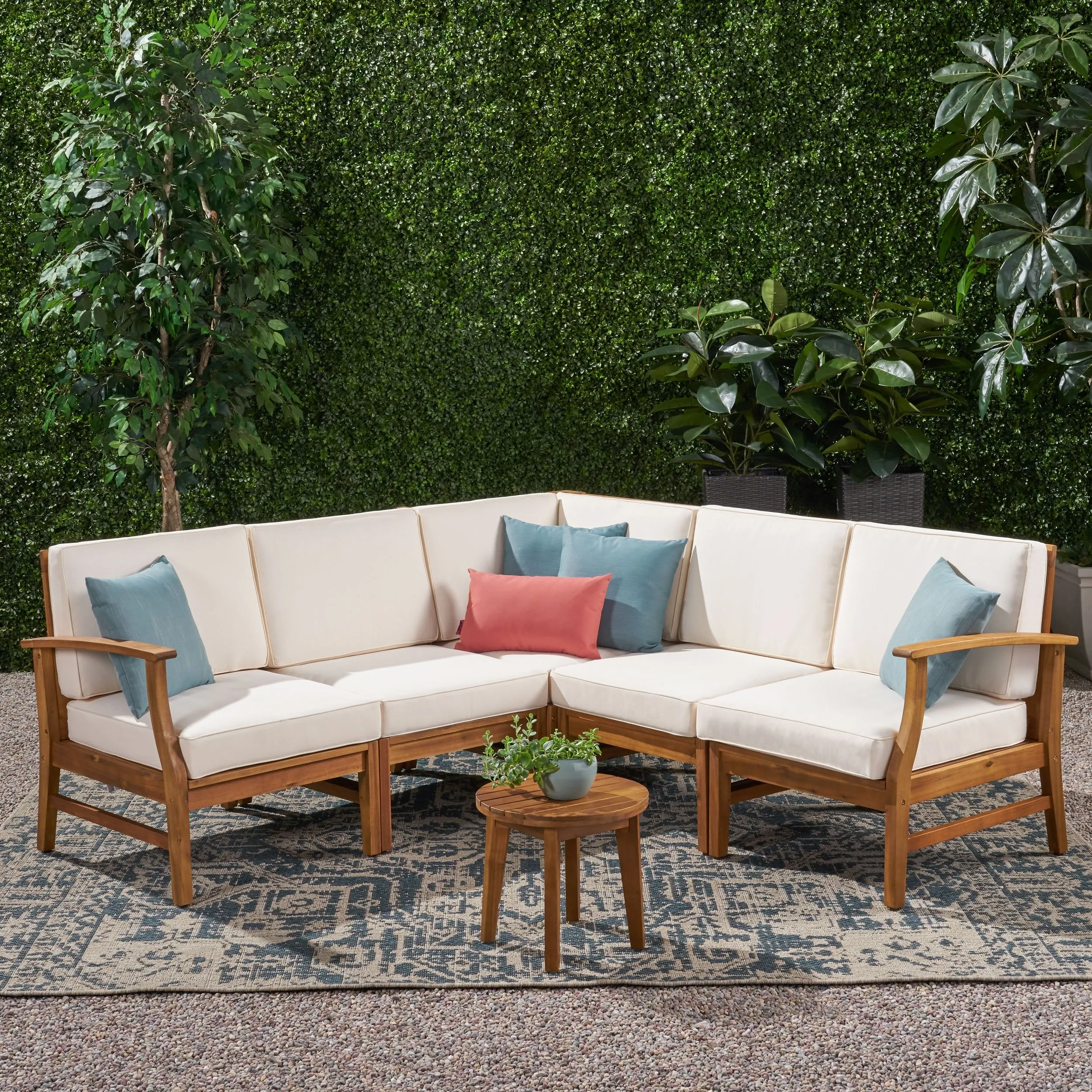 Outdoor 5 Piece Chat Set with Water Resistant Cushions - NH539003 serving bowl, serving dish