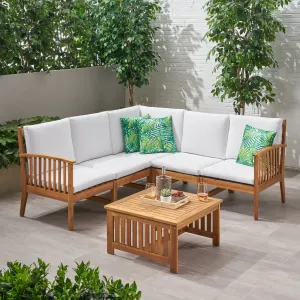 Outdoor 5 Seater Acacia Wood Sofa Sectional Set - NH915903 serving bowl, serving dish