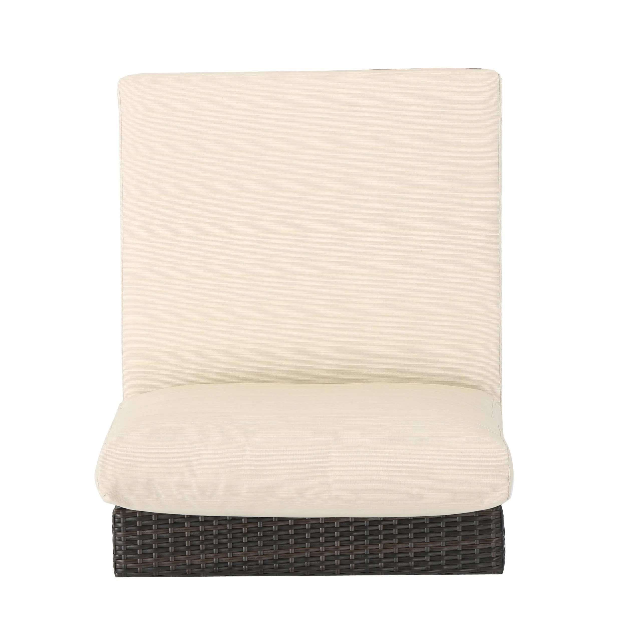 Outdoor 5 Seater U Shaped Wicker Sectional Sofa Set with Ottomans - NH569903